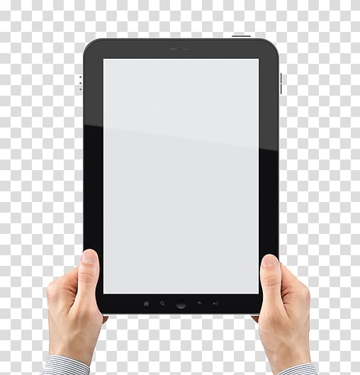 person holding black iPad, iPad Apple Configurator Multi-touch, Holding IPAD transparent background PNG clipart
