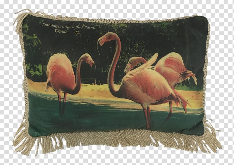 Throw Pillows Cushion, flamingo printing transparent background PNG clipart