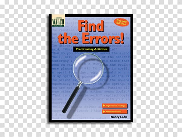 Find the Errors! Book Sentence Writing Proofreading, Common Core State Standards Initiative transparent background PNG clipart