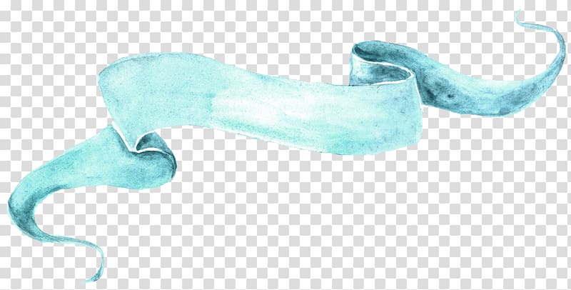teal color illustration, Watercolor painting Ribbon Bxe0ner, Watercolor flower ribbon decoration transparent background PNG clipart