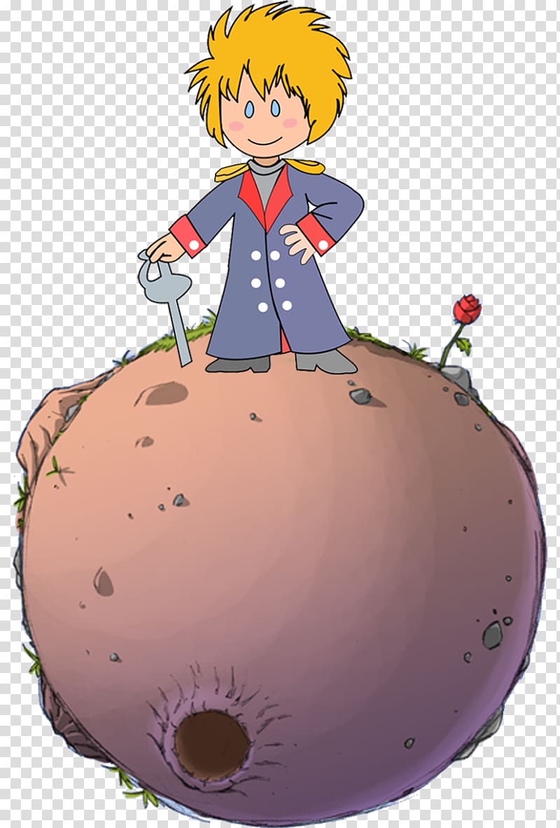 man holding sword standing on brown planet art, The Little Prince Paper Book Party, The Little Prince transparent background PNG clipart