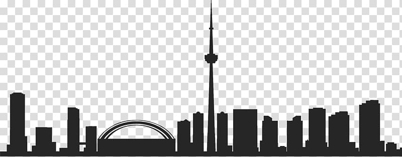 Skyline Black and white Contemporary Cityscape, footer line transparent background PNG clipart