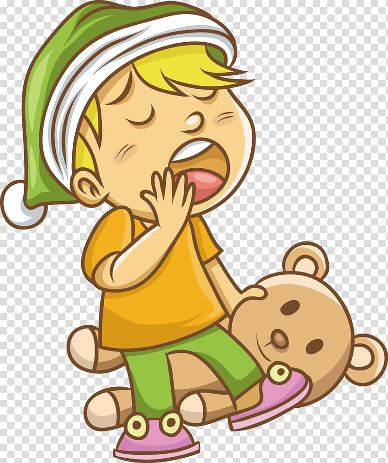 boy yawning clipart