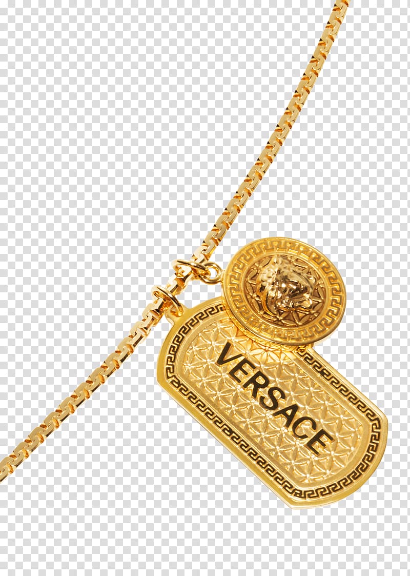 Versace Men Necklace Chain Jewellery, gold chain transparent background PNG clipart