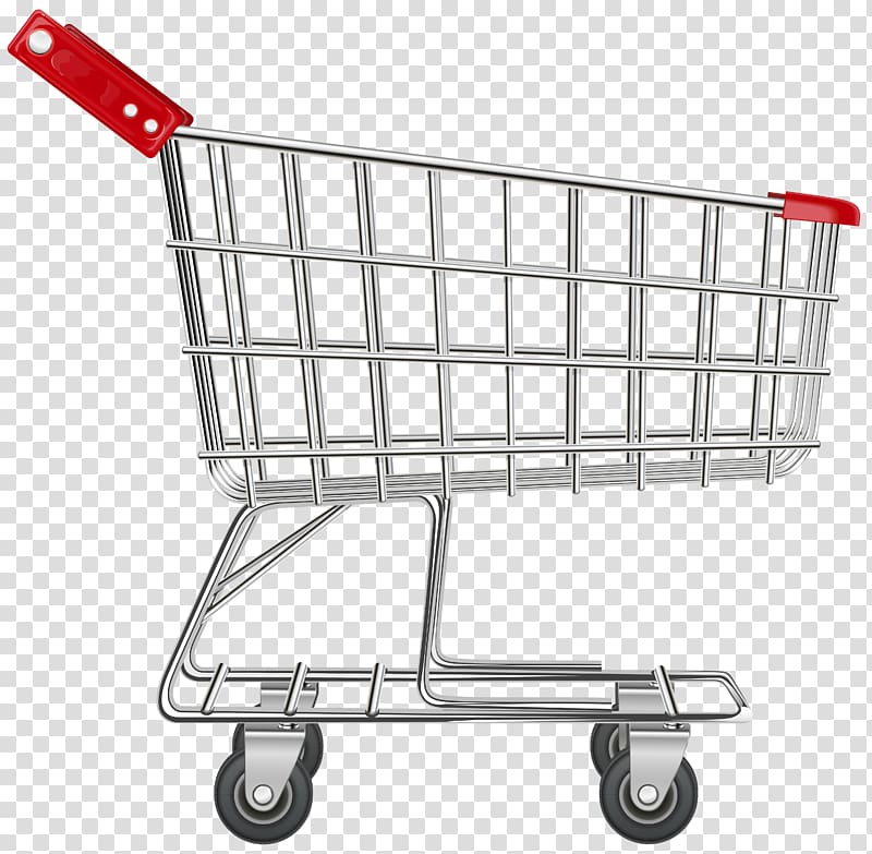 gray and red shopping cart sticker, Shopping cart , Shopping Cart transparent background PNG clipart