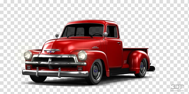 Chevrolet Advance Design Car Pickup truck 1955 Chevrolet, red truck transparent background PNG clipart