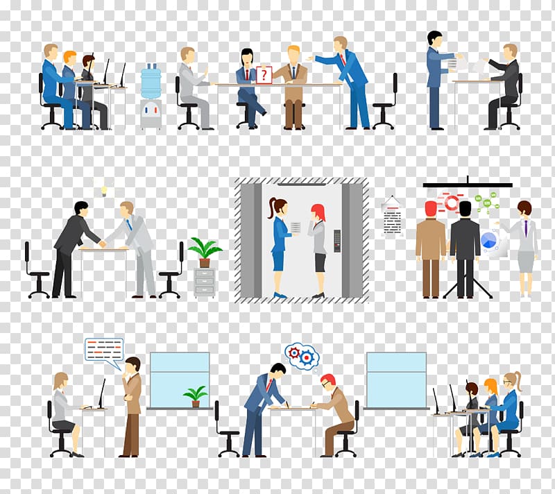 Office , And co-creative work buckle Free HD transparent background PNG clipart