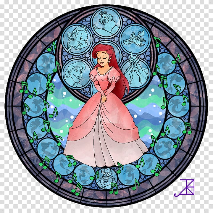 Ariel Window Princess Jasmine Stained glass The Walt Disney Company, window transparent background PNG clipart