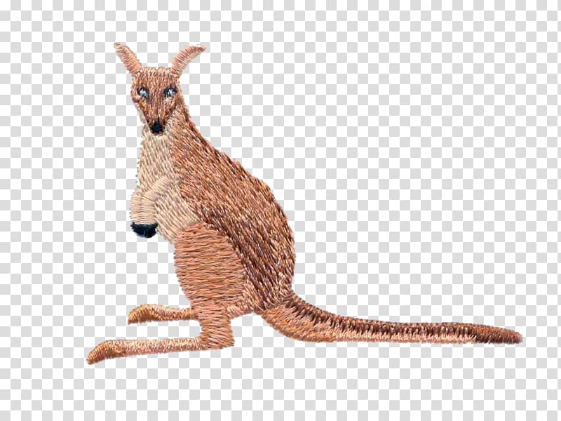 Kangaroo Textile Embroidery, Kangaroo cloth paste transparent background PNG clipart