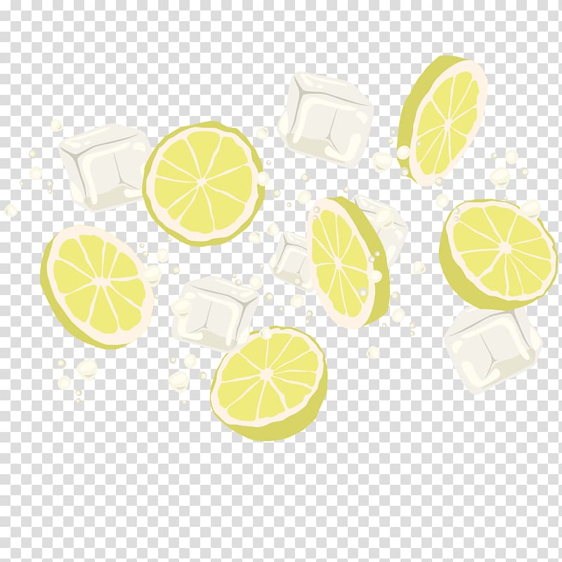Caipirinha Lemon-lime drink Lemon-lime drink Ice cube, Lemon slices and ice cubes material transparent background PNG clipart