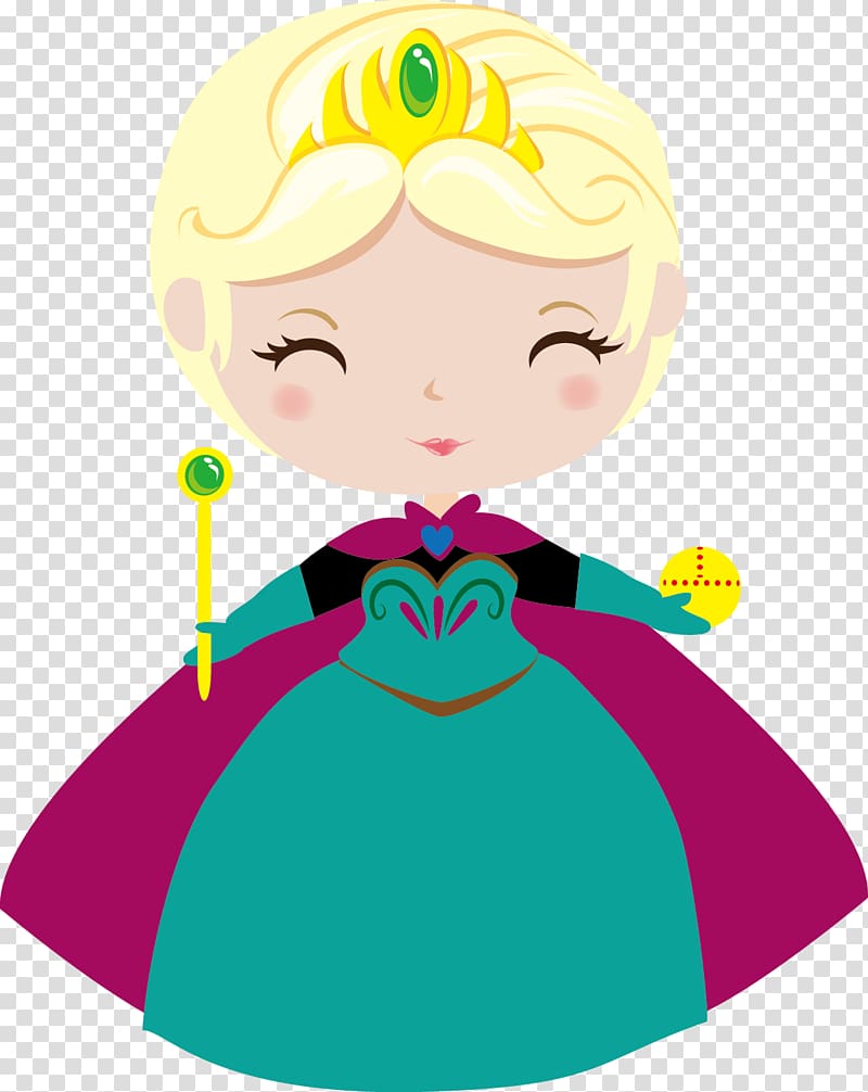 princess character illustration, Anna Elsa Belle Drawing Disney Princess, baby transparent background PNG clipart