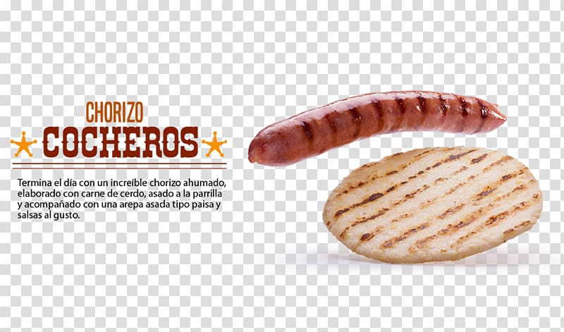 Bratwurst Pincho Arepa Snack Los Cocheros, chorizo transparent background PNG clipart