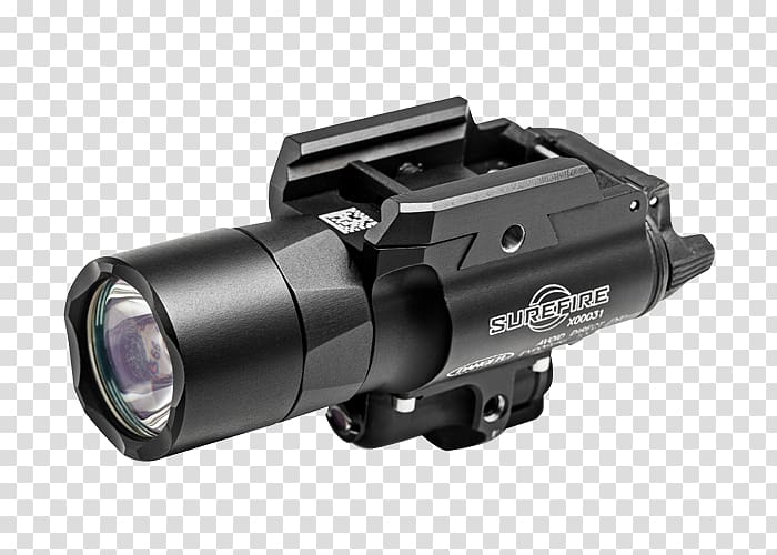 Light-emitting diode SureFire Laser Lumen, laser gun transparent background PNG clipart