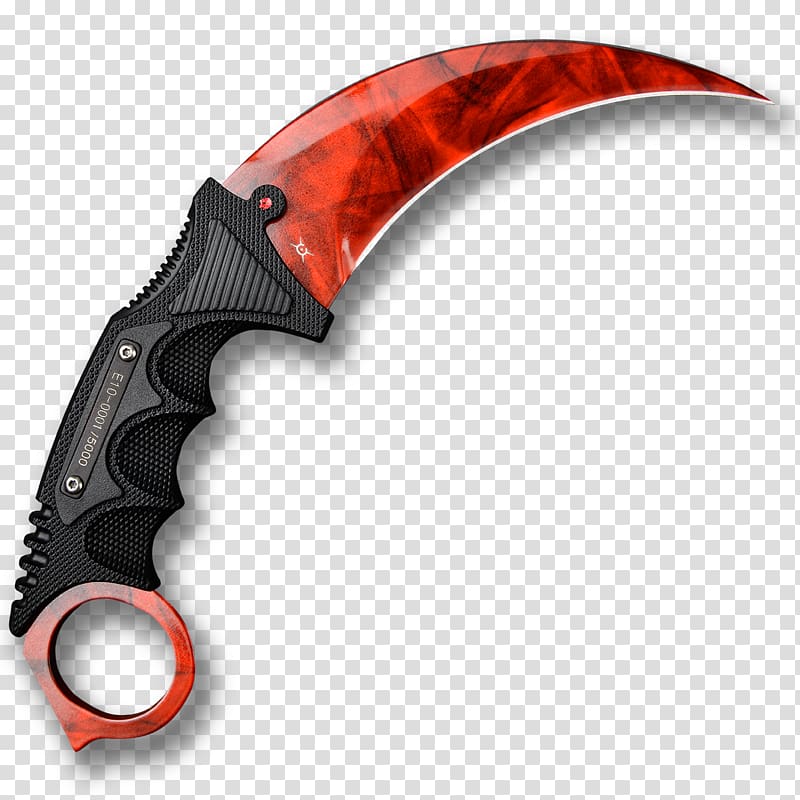 Karambit Counter-Strike: Global Offensive Knife Doppler radar Hunting & Survival Knives, knife transparent background PNG clipart