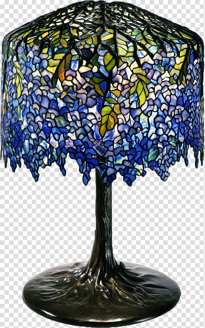 Neustadt Collection of Tiffany Glass, Corporate Office only (not open to public) Exhibition, Tiffany Glass: Painting with Color and Light Tiffany lamp Stained glass, wisteria transparent background PNG clipart