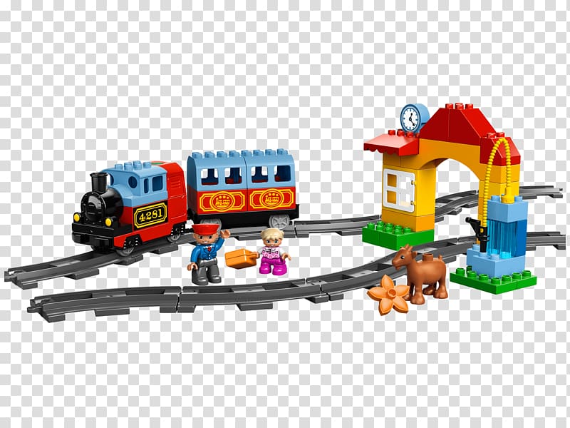LEGO 10507 DUPLO My First Train Set Lego Duplo Toy, train station transparent background PNG clipart