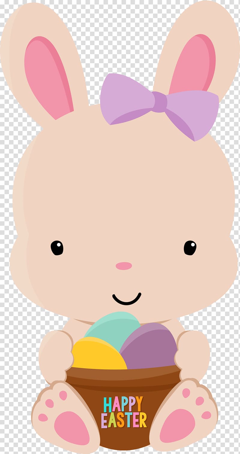 Easter Bunny Rabbit , rabbit with bow transparent background PNG clipart