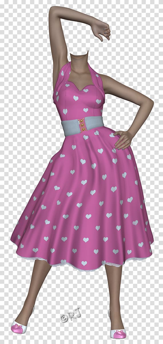 Polka dot Cocktail dress Shoulder Party dress, dress transparent background PNG clipart