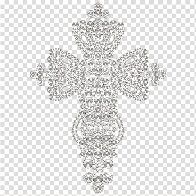 White Black Body piercing jewellery Diamond Pattern, Silver Diamond Jewelry transparent background PNG clipart