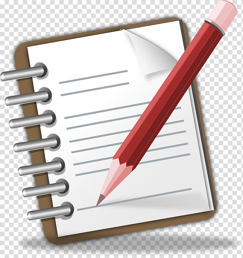 red pencil on spiral notebook , Note-taking Paper Notebook Writing , Writing Free transparent background PNG clipart