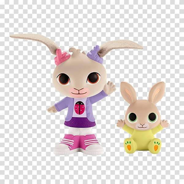 Bing Shopping Fisher-Price Stuffed toy, Cartoon bunny hand painted rabbit doll two rabbits transparent background PNG clipart