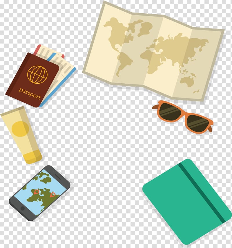 Passport Travel visa, Tourist map, passport, poster transparent background PNG clipart