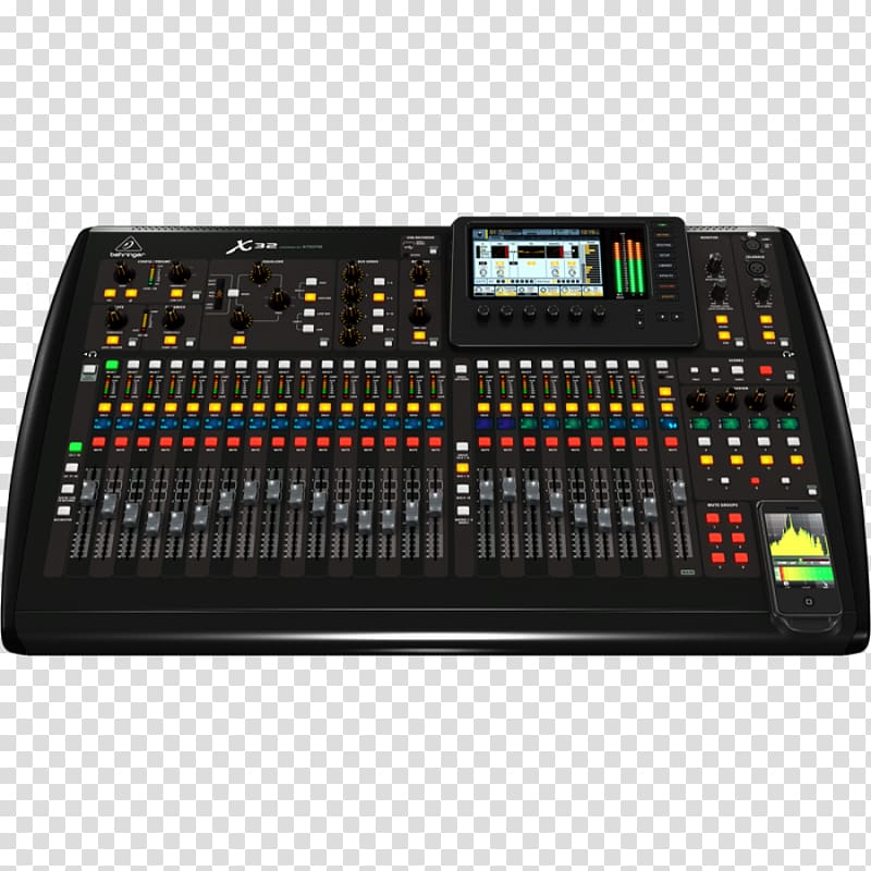 Audio Mixers Digital mixing console BEHRINGER X32 Professional audio, mixer transparent background PNG clipart