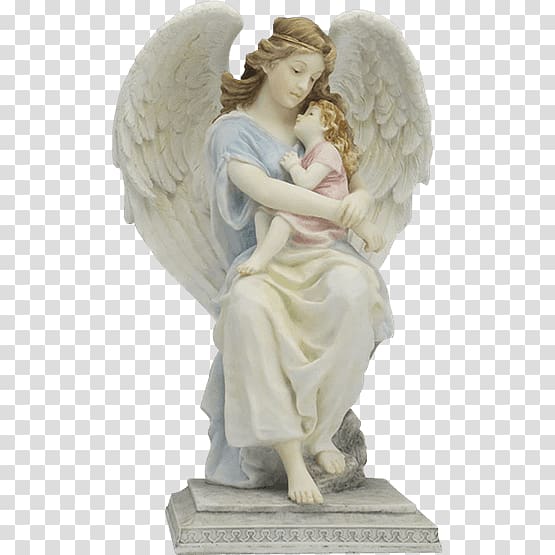 Guardian angel Statue Angels Figurine, angel transparent background PNG clipart