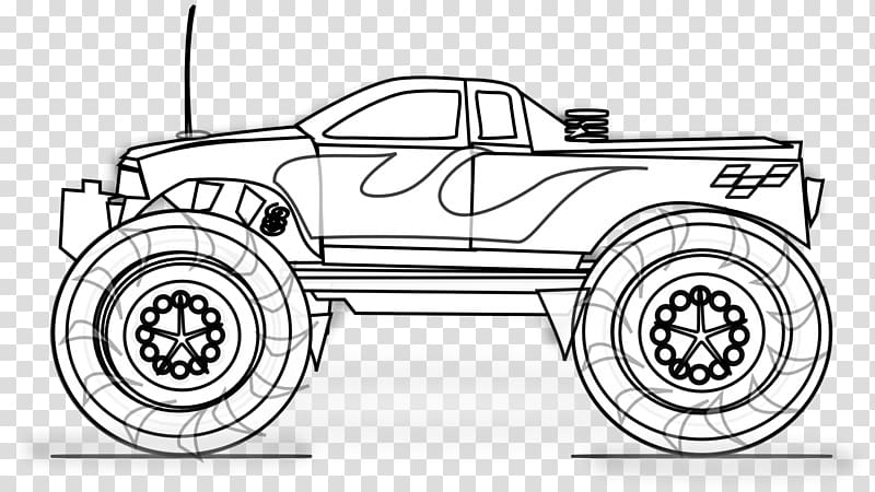 Pickup truck Colouring Pages Coloring book Monster truck Batman, military dump truck transparent background PNG clipart