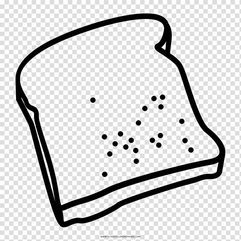 Pan loaf Drawing Bread Black and white Line art, bread transparent background PNG clipart