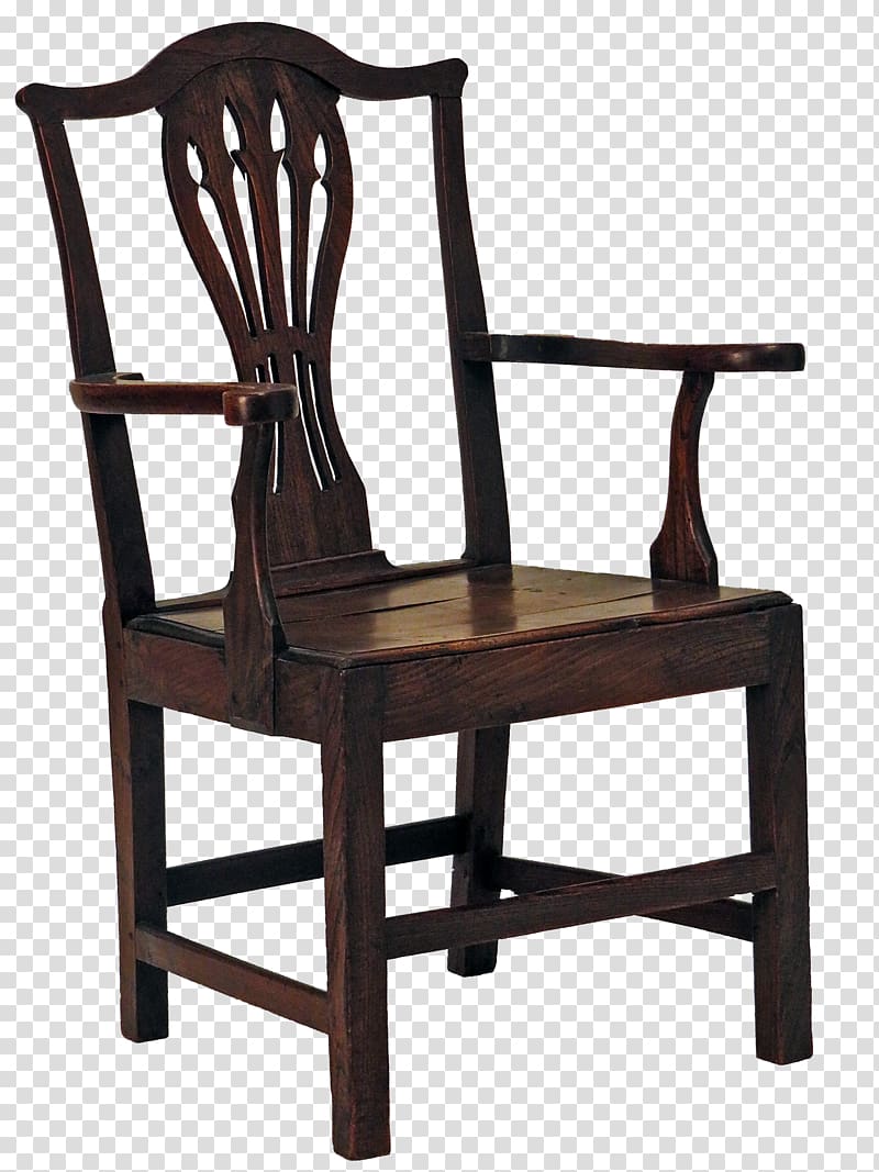 18th century Splat Chair Furniture Mahogany, beautiful country transparent background PNG clipart