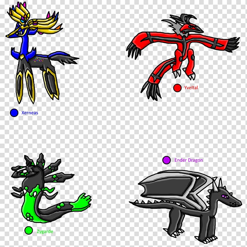 Xerneas and Yveltal Pokémon X and Y Zygarde Xerneas et Yveltal, Enderdragon transparent background PNG clipart