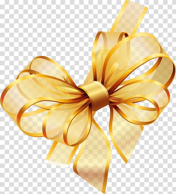 Gold, Ribbon, yellow ribbon illustration transparent background PNG clipart