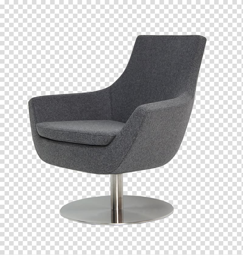 Swivel chair Recliner Upholstery Furniture, dark grey pointy transparent background PNG clipart