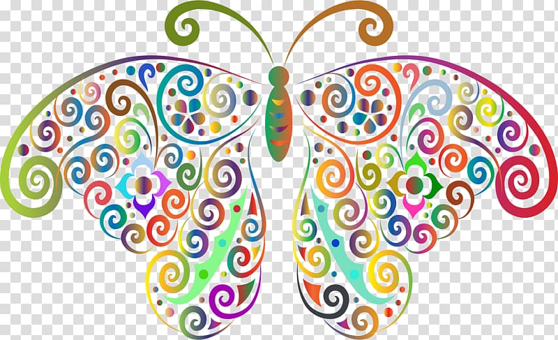 Butterfly Desktop , silhouette prismatic color transparent background PNG clipart