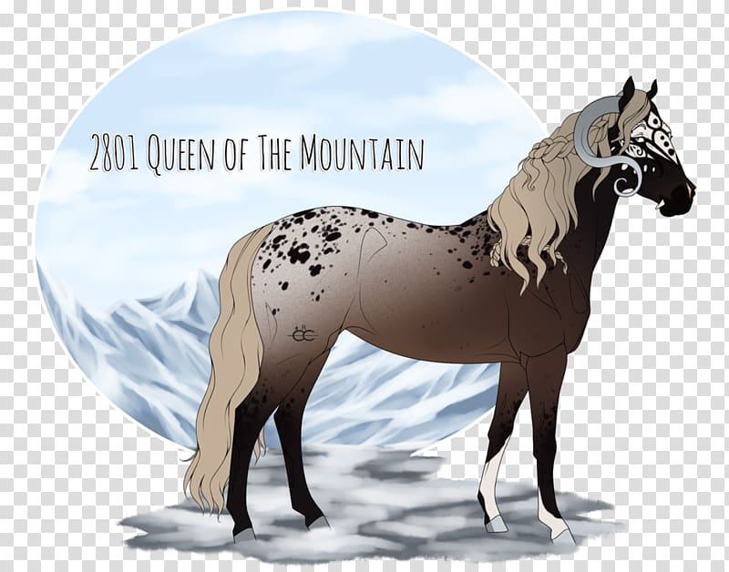 Mustang Stallion Mare Halter Pack animal, Ice mountain transparent background PNG clipart