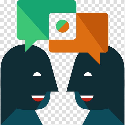 two people talking transparent background PNG clipart