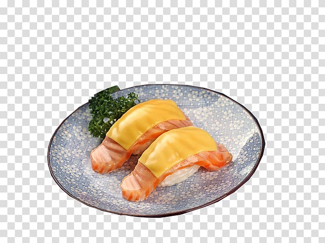 Sashimi Sushi Salmon, Sushi transparent background PNG clipart
