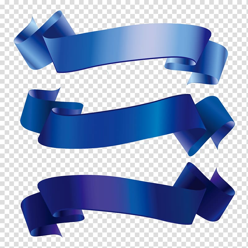 three blue ribbons illustration, Blue ribbon , 3 Blue Ribbon transparent background PNG clipart