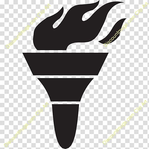 olympic torch clipart black and white