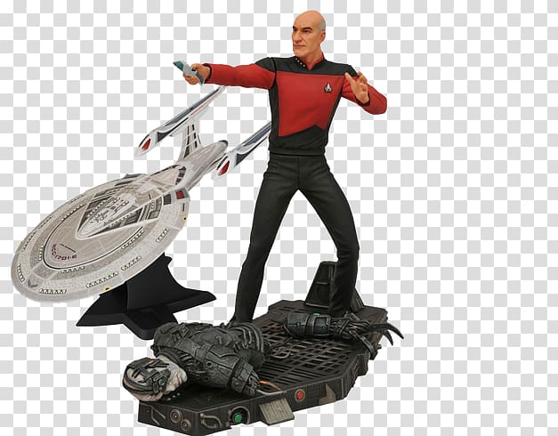 Jean-Luc Picard Diamond Select Toys Star Trek Select Action & Toy Figures James T. Kirk, borg drone transparent background PNG clipart