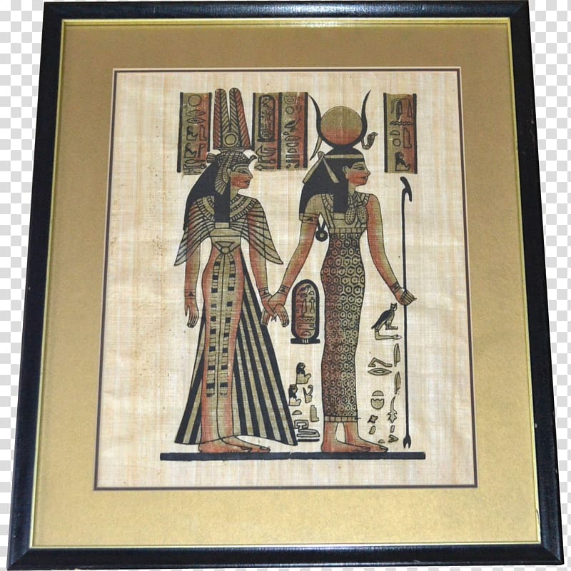 Ancient Egypt Art Frames Papyrus Painting, Egyptian Gods transparent background PNG clipart