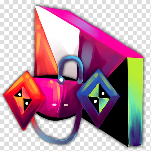 orange and blue diamond illustration, pink art triangle purple, Folder Games transparent background PNG clipart