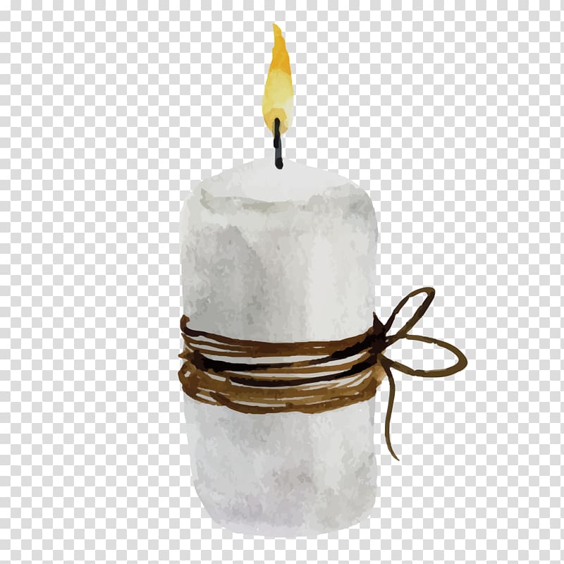 Drawing, White rope candle flame light transparent background PNG clipart