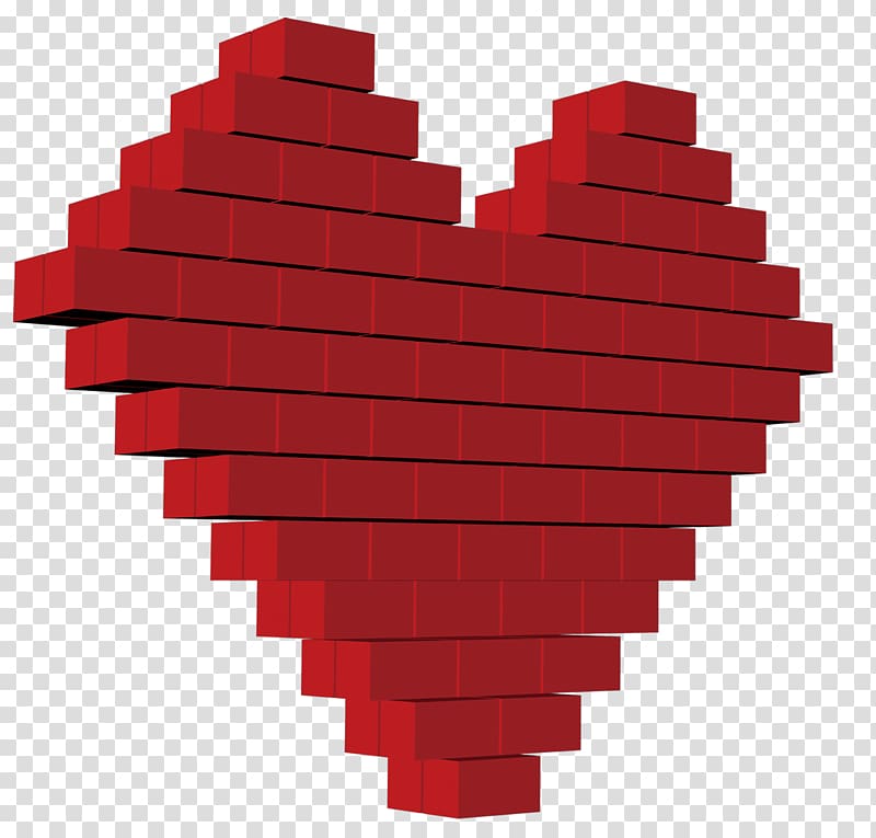 T-shirt LEGO Heart frame, Red fresh love brick decoration pattern transparent background PNG clipart