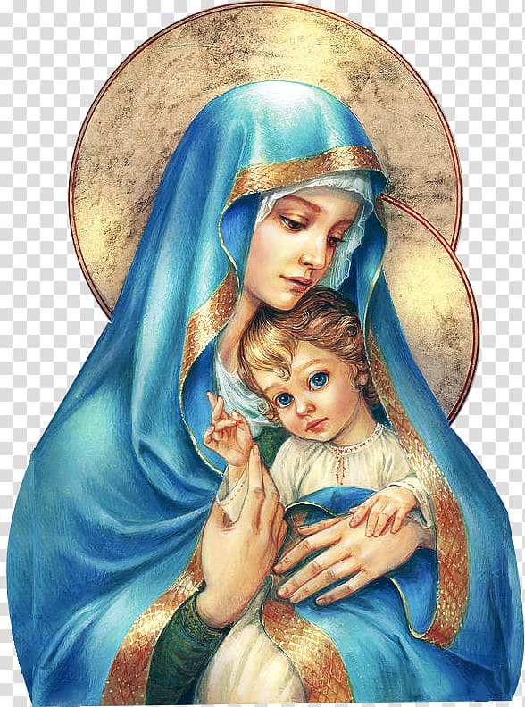 Mother Mary and Infant Jesus , Mary, Mother of Jesus Madonna, Mary transparent background PNG clipart