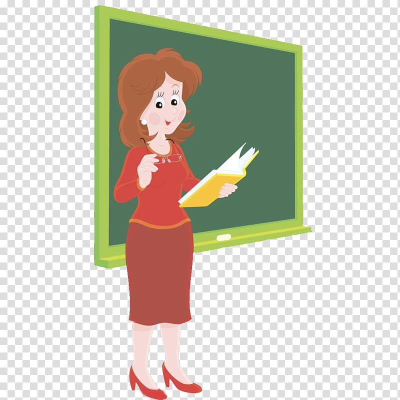 Student Teacher Blackboard , Cartoon teacher teaching illustrations transparent background PNG clipart