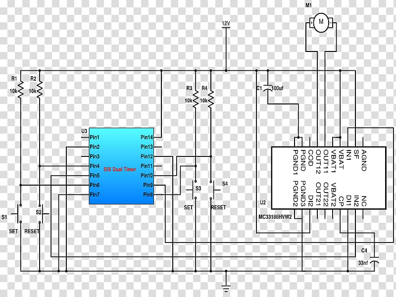 Electrical network H bridge Motor controller DC motor Circuit diagram, reverse driving penalty transparent background PNG clipart