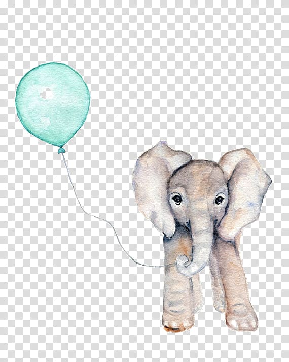 watercolor elephant transparent background PNG clipart