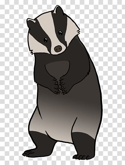 white and black animal , Badger transparent background PNG clipart